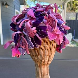 Dior Pink and Purple ribbon hat 1960’s rare fun mod Toque Firm $